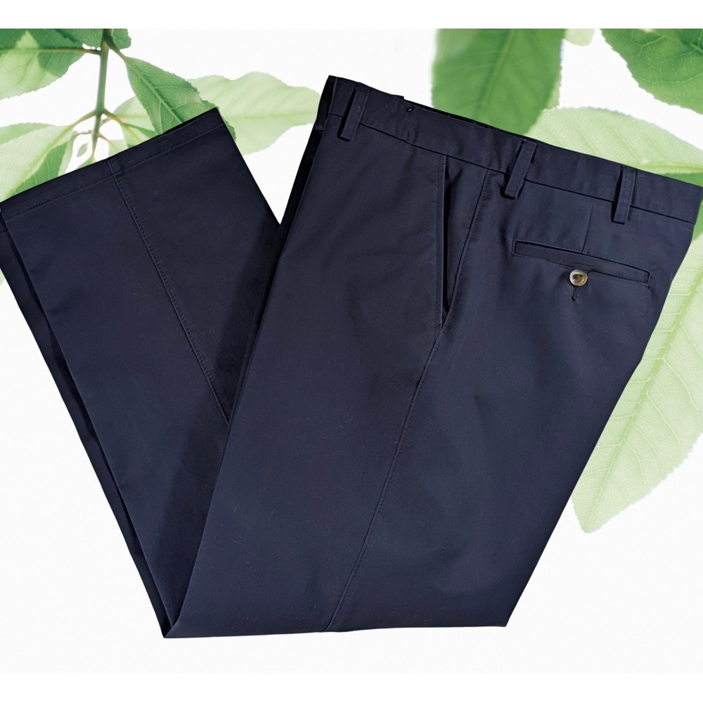 St John men's 38"x32"Twill Dress Trousers Navy Elegant & Classy